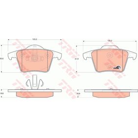 GDB1566 TRW COTEC Kit pastiglie freno Freno a disco