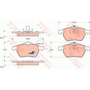 GDB1271 TRW COTEC Kit pastiglie freno Freno a disco