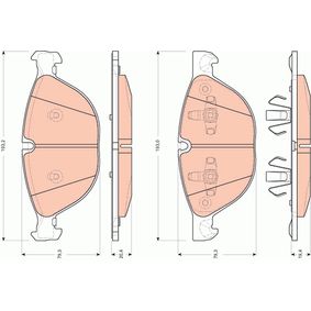 GDB1728 TRW COTEC Kit pastiglie freno Freno a disco