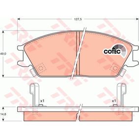 GDB893 TRW COTEC Kit pastiglie freno Freno a disco