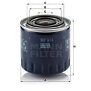 WP914 MANN-FILTER Filtro olio