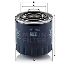 WP914 MANN-FILTER Filtro olio