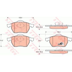 GDB1200 TRW COTEC Kit pastiglie freno Freno a disco