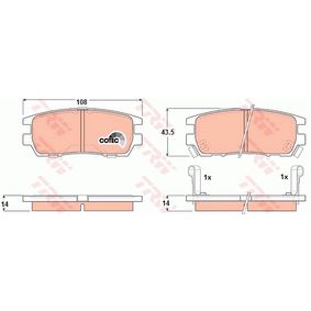 GDB1127 TRW COTEC Kit pastiglie freno Freno a disco