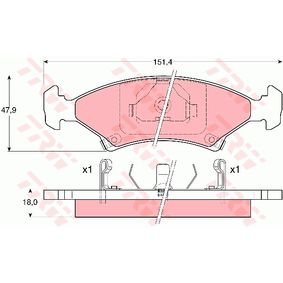 GDB3096 TRW Kit pastiglie freno Freno a disco