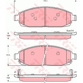 GDB4136 TRW COTEC Kit pastiglie freno Freno a disco