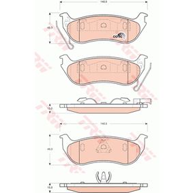 GDB4139 TRW COTEC Kit pastiglie freno Freno a disco