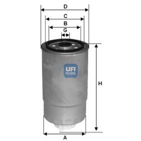 24H2O03 UFI Filtro carburante