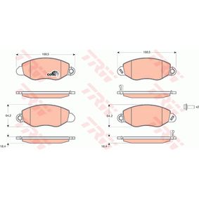 GDB1461 TRW COTEC Kit pastiglie freno Freno a disco