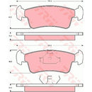 GDB867 TRW Kit pastiglie freno Freno a disco