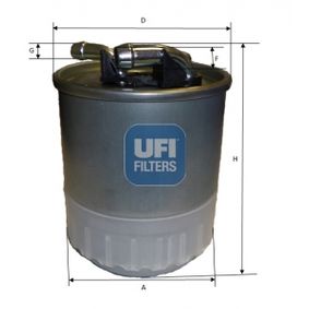 2410700 UFI Filtro carburante