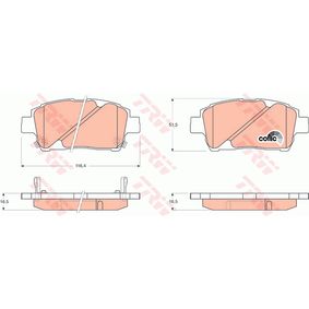 GDB3242 TRW COTEC Kit pastiglie freno Freno a disco