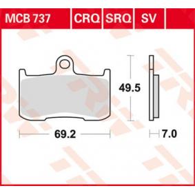 MCB737 TRW Organic Allround Kit pastiglie freno Freno a disco