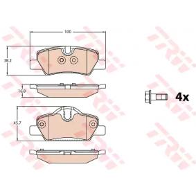 GDB2088 TRW Kit pastiglie freno Freno a disco