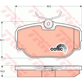 GDB1155 TRW COTEC Kit pastiglie freno Freno a disco