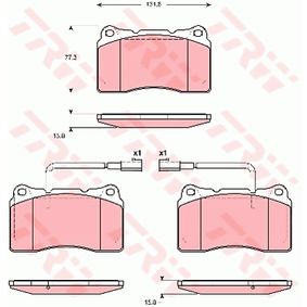 GDB1648 TRW COTEC Kit pastiglie freno Freno a disco