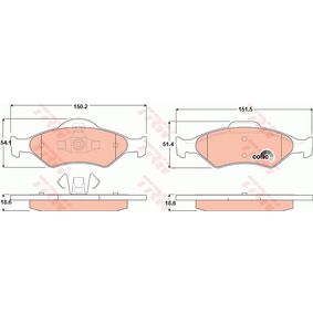 GDB1418 TRW COTEC Kit pastiglie freno Freno a disco