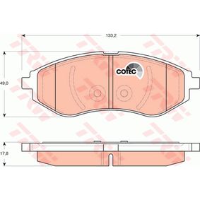 GDB3330 TRW COTEC Kit pastiglie freno Freno a disco