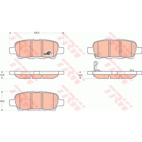 GDB3294 TRW COTEC Kit pastiglie freno Freno a disco