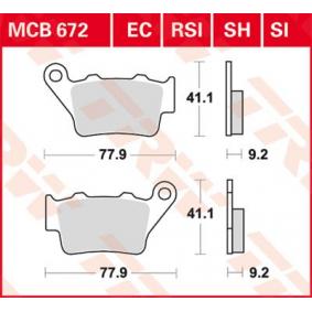 MCB672 TRW Kit pastiglie freno Freno a disco