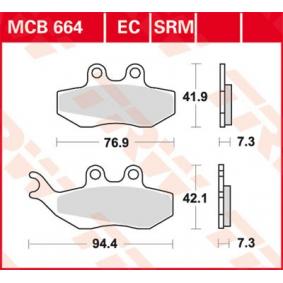 MCB664 TRW Kit pastiglie freno Freno a disco