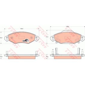 GDB3324 TRW COTEC Kit pastiglie freno Freno a disco