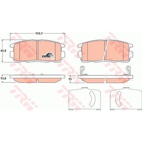 GDB1716 TRW COTEC Kit pastiglie freno Freno a disco