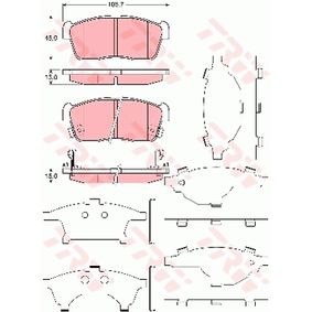 GDB3359 TRW COTEC Kit pastiglie freno Freno a disco