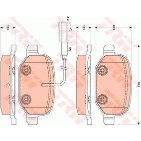 GDB1881 TRW COTEC Kit pastiglie freno Freno a disco