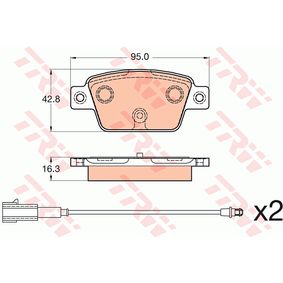 GDB2054 TRW COTEC Kit pastiglie freno Freno a disco