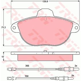 GDB1301 TRW Kit pastiglie freno Freno a disco