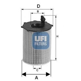 2518700 UFI Filtro olio