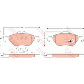 GDB1419 TRW COTEC Kit pastiglie freno Freno a disco