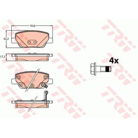 GDB2156 TRW Kit pastiglie freno Freno a disco