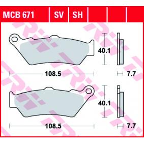 MCB671SV TRW Kit pastiglie freno Freno a disco