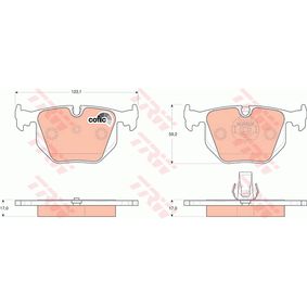 GDB1530 TRW COTEC Kit pastiglie freno Freno a disco