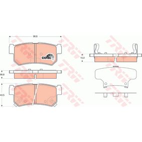 GDB3366 TRW COTEC Kit pastiglie freno Freno a disco