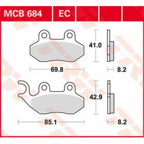 MCB684 TRW Kit pastiglie freno Freno a disco