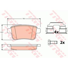 GDB1786 TRW COTEC Kit pastiglie freno Freno a disco