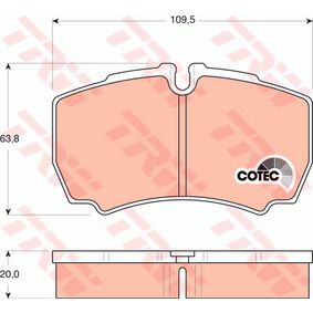 GDB1535 TRW COTEC Kit pastiglie freno Freno a disco