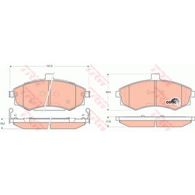 GDB3378 TRW COTEC Kit pastiglie freno Freno a disco