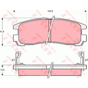 GDB1023 TRW COTEC Kit pastiglie freno Freno a disco