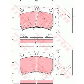 GDB3252 TRW Kit pastiglie freno Freno a disco