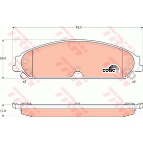 GDB4134 TRW COTEC Kit pastiglie freno Freno a disco