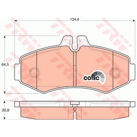 GDB1373 TRW COTEC Kit pastiglie freno Freno a disco