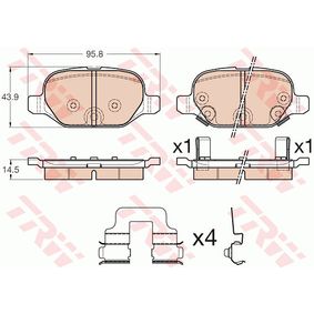 GDB1950 TRW Kit pastiglie freno Freno a disco