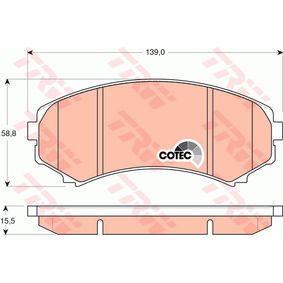 GDB3246 TRW COTEC Kit pastiglie freno Freno a disco