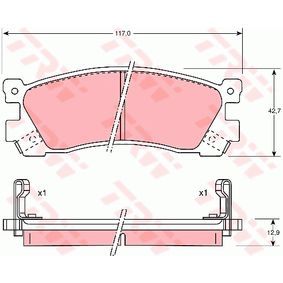 GDB746 TRW Kit pastiglie freno Freno a disco