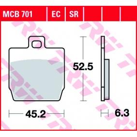 MCB701 TRW Organic Allround Kit pastiglie freno Freno a disco