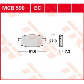 MCB590 TRW Kit pastiglie freno Freno a disco